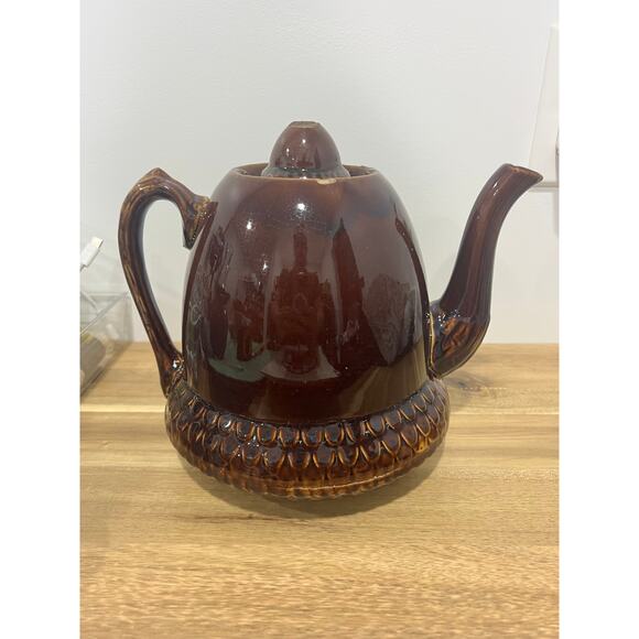 Vintage Brown Ceramic Tea Pot, No Maker Mark, Maybe Bennington?? - Picture 2 of 14